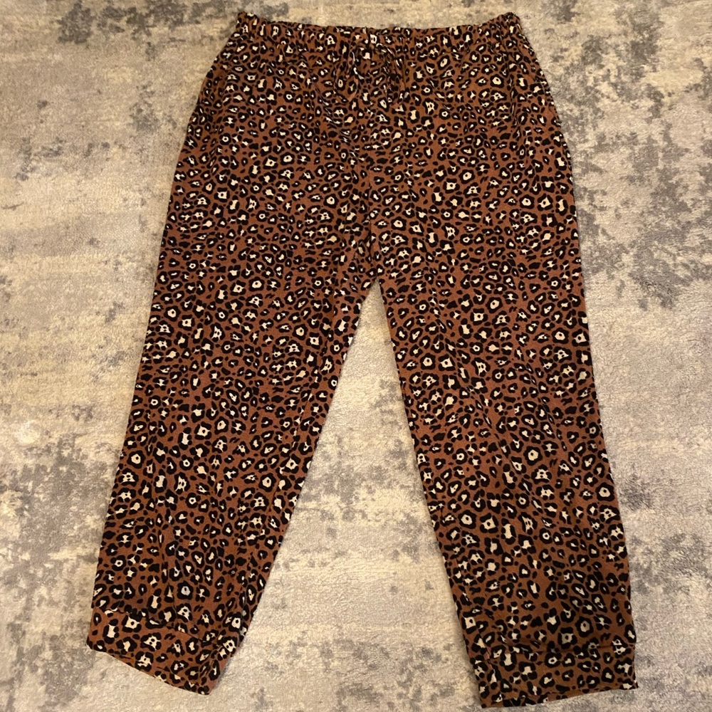 Honeyme curvy cheetah print lounge pants pajama pants plus size 3XL - Picture 3 of 11